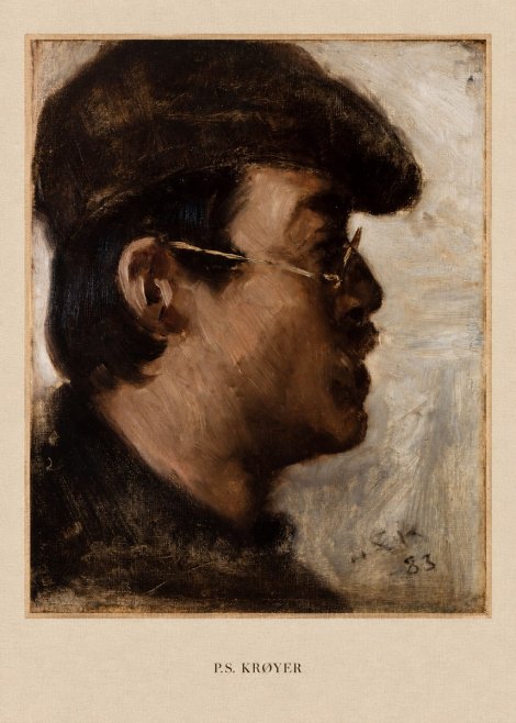 P.S. Krøyer Self-portrait with a Cap No5 - Plakat