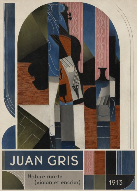 Juan Gris Nature Morte (Violon Et Encrier) No6 - Plakat