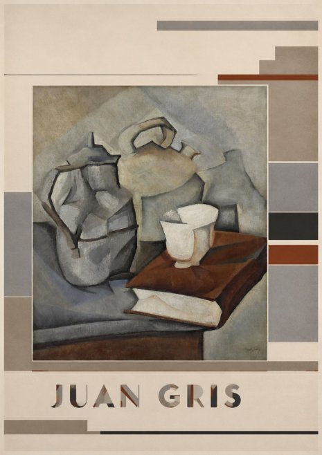 Juan Gris Still Life with Book and Vessels No5 - Plakat