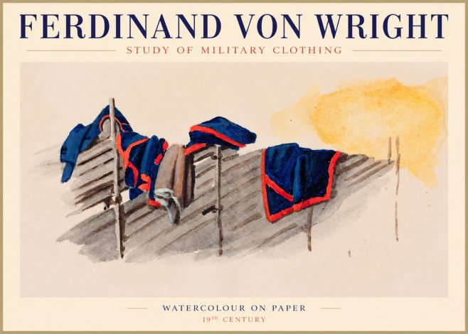 Ferdinand von Wright Study of Military Clothing No1 - Plakat