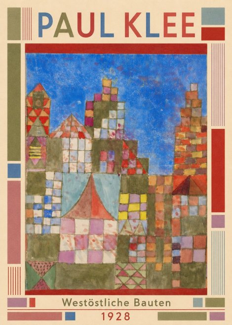 Paul Klee Westöstliche Bauten No1 - Plakat