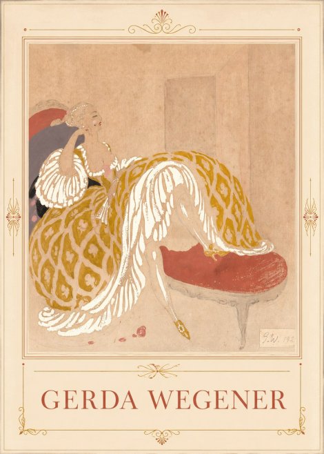 Gerda Wegener Woman in Yellow Dress No5 - Plakat