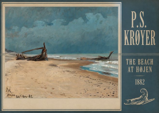 P.S. Krøyer The Beach at Højen No3 - Plakat
