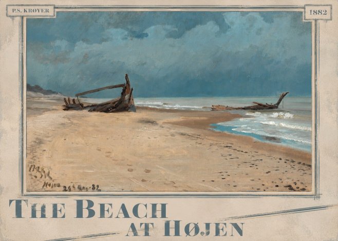 P.S. Krøyer The Beach at Højen No5 - Plakat