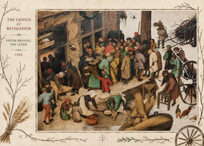 Pieter Bruegel The Census at Bethlehem III No3 - Plakat