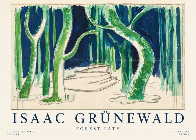 Isaac Grünewald Forest Path No1 - Plakat