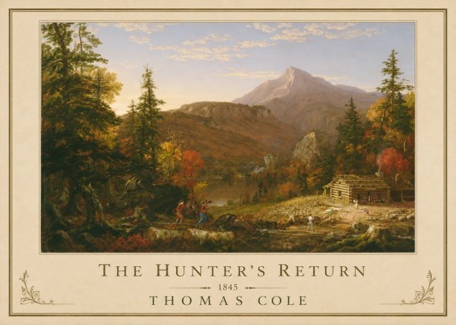 Thomas Cole The Hunter's Return II No3 - Plakat