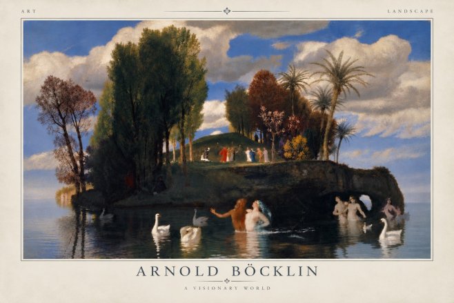 Arnold Böcklin The Island of Life No5 - Plakat