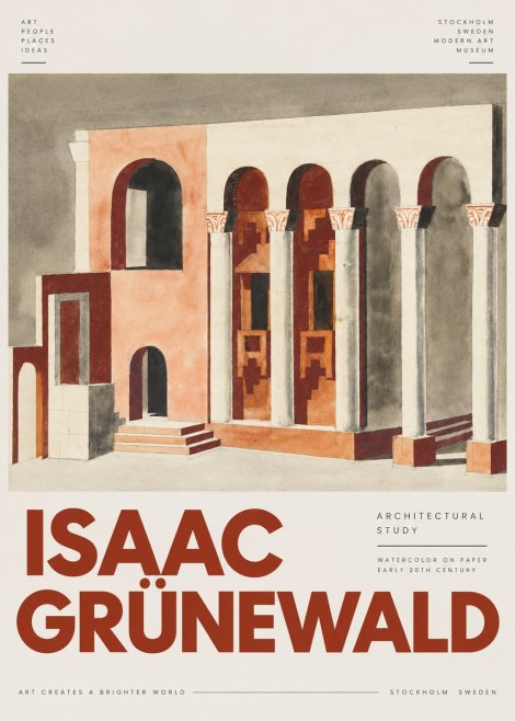 Isaac Grünewald Architectural Study I No4 - Plakat