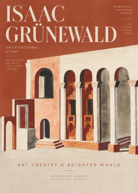Isaac Grünewald Architectural Study I No5 - Plakat