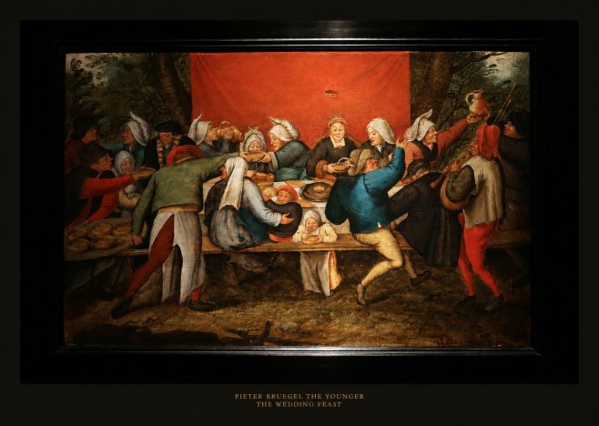 Pieter Bruegel The Wedding Feast No5 - Plakat