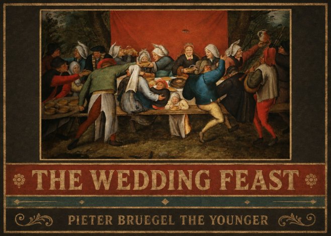 Pieter Bruegel The Wedding Feast No6 - Plakat