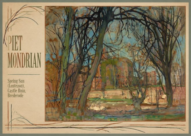 Piet Mondrian Spring Sun (Lentezon), Castle Ruin, Brederode No1 - Plakat