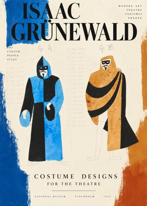 Isaac Grünewald Two Masquerade Figures - Costume Sketch No4 - Plakat