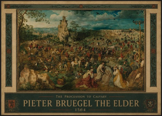 Pieter Bruegel The Processsson to Calvary No3 - Plakat