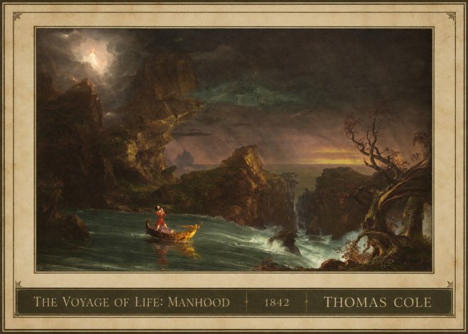 Thomas Cole The Voyage of Life: Manhood III No1 - Plakat
