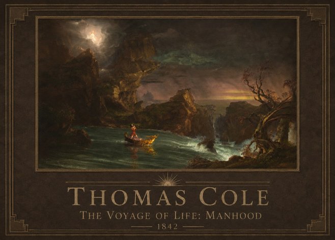 Thomas Cole The Voyage of Life: Manhood III No5 - Plakat
