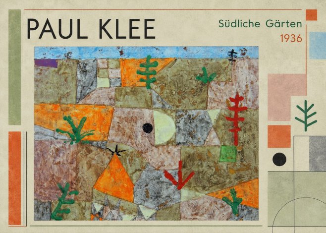 Paul Klee Südliche Gärten No1 - Plakat