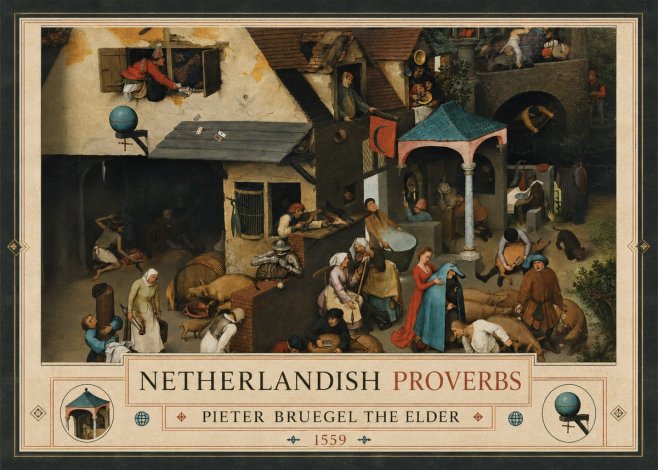 Pieter Bruegel Netherlandish Proverbs VII No3 - Plakat