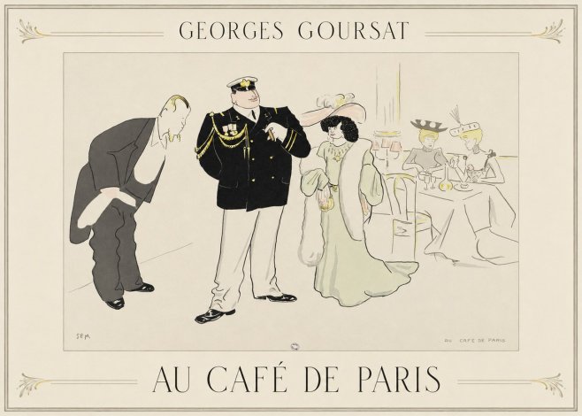 Georges Goursat Au Café De Paris No1 - Plakat
