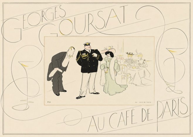Georges Goursat Au Café De Paris No5 - Plakat