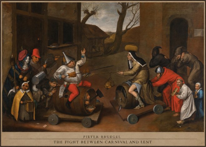 Pieter Bruegel The Fight Between Carnival and Lent IV No5 - Plakat