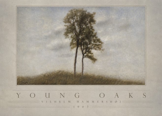 Vilhelm Hammershøi Young Oaks No4 - Plakat