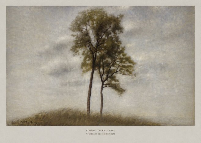 Vilhelm Hammershøi Young Oaks No6 - Plakat