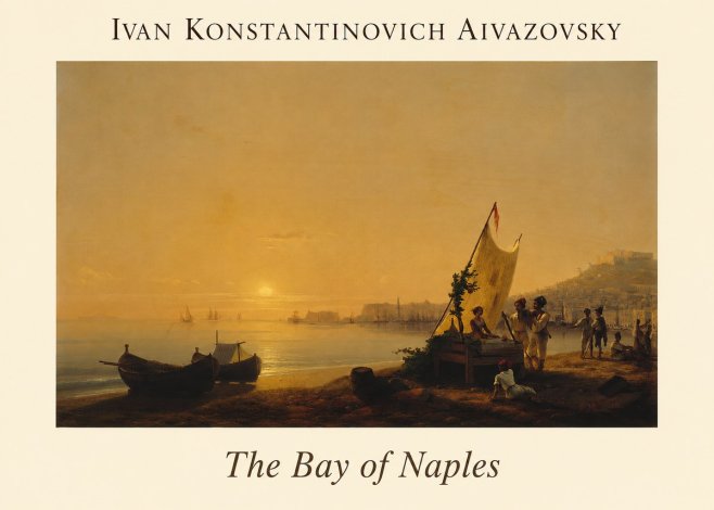 Ivan Konstantinovich Aivazovsky The Bay of Naples No1 - Plakat