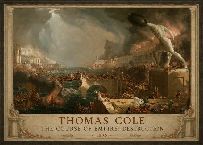 Thomas Cole The Course of Empire: Destruction No1 - Plakat