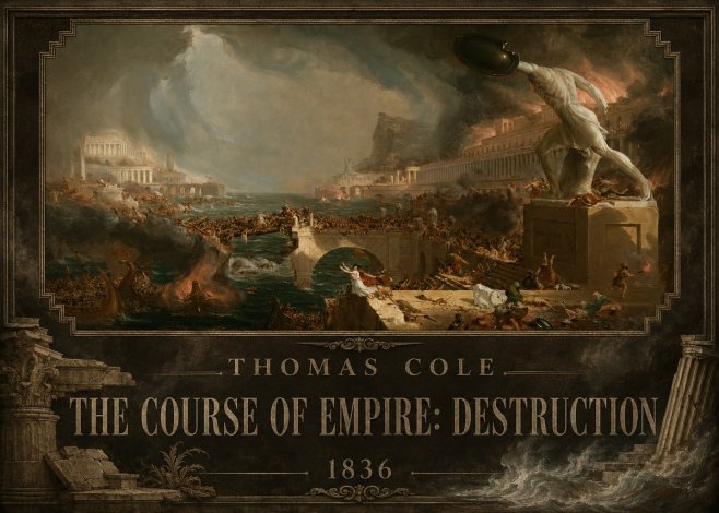 Thomas Cole The Course of Empire: Destruction No2 - Plakat