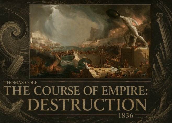 Thomas Cole The Course of Empire: Destruction No6 - Plakat