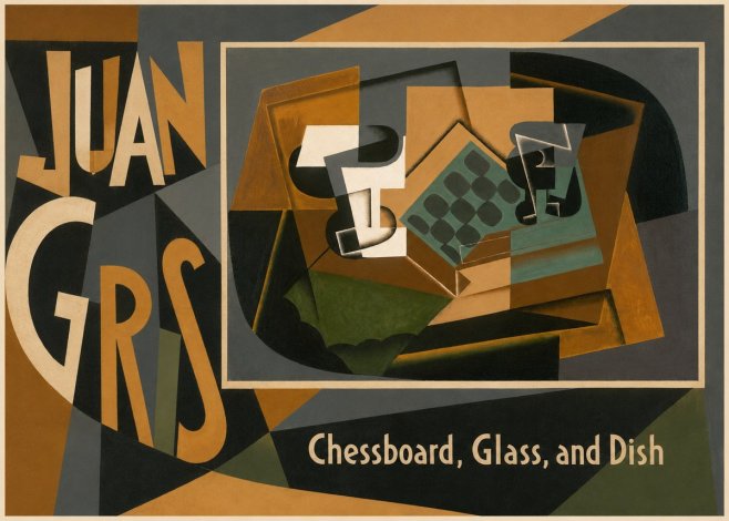 Juan Gris Chessboard, Glass, and Dish No2 - Plakat