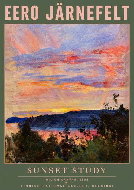 Eero Järnefelt Sunset Study No4 - Plakat