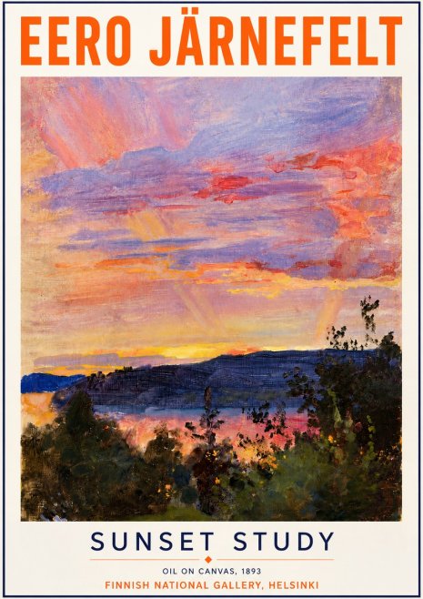 Eero Järnefelt Sunset Study No5 - Plakat