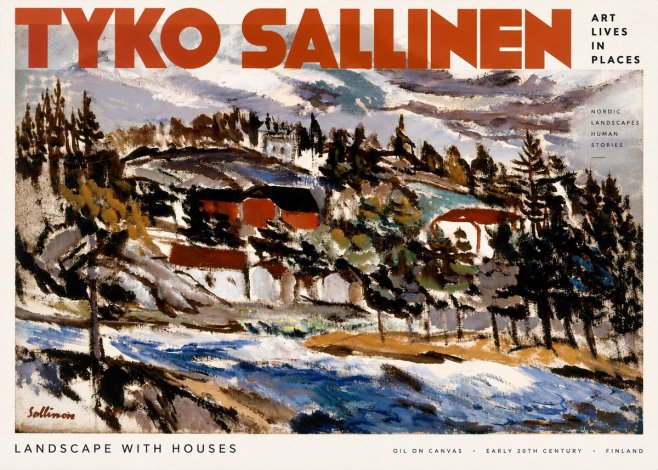 Tyko Sallinen Landscape with Houses No2 - Plakat