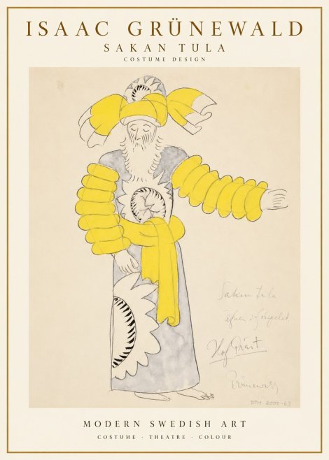 Isaac Grünewald Sakan Tula - Costume Design No1 - Plakat