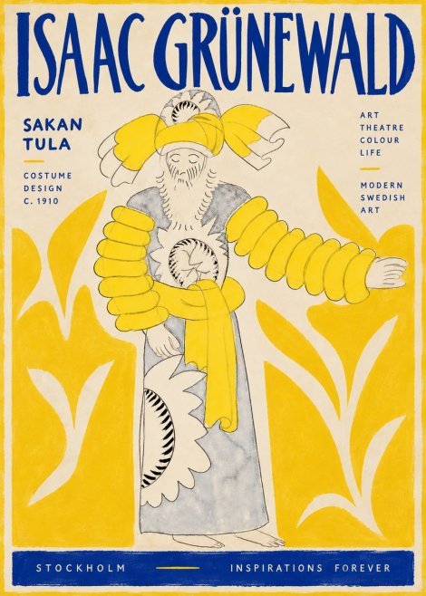 Isaac Grünewald Sakan Tula - Costume Design No6 - Plakat