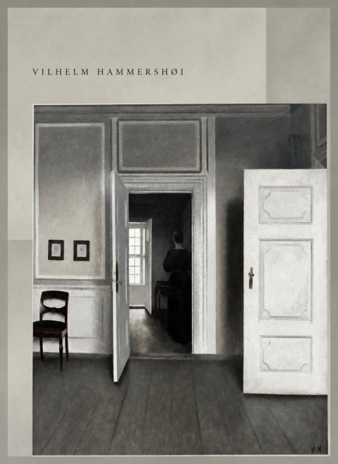 Vilhelm Hammershøi Interior with a Woman Seen from Behind No5 - Plakat