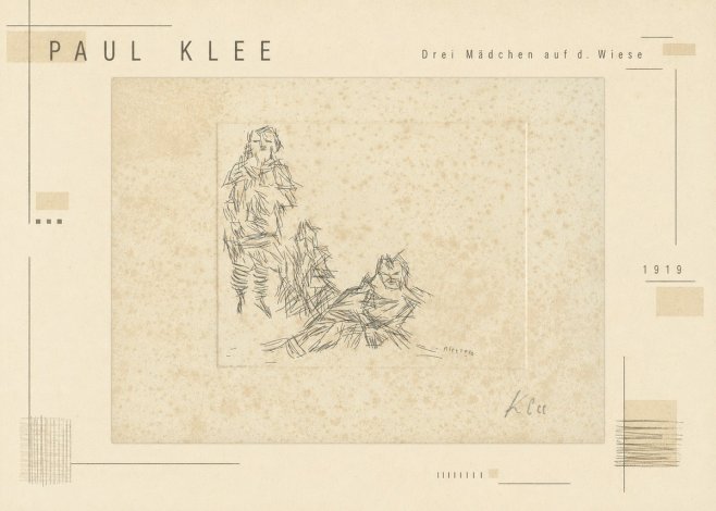Paul Klee Drei Mädchen Auf D. Wiese No3 - Plakat