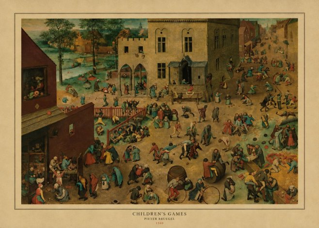 Pieter Bruegel Children's Games IV No4 - Plakat