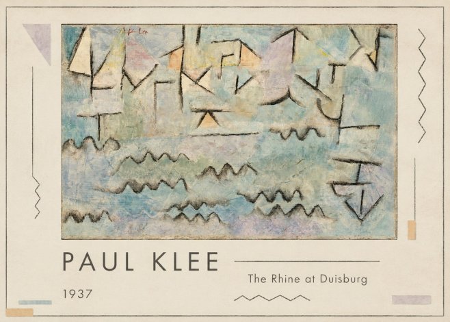 Paul Klee The Rhine at Duisburg No1 - Plakat