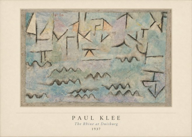Paul Klee The Rhine at Duisburg No5 - Plakat
