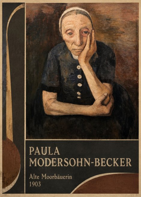 Paula Modersohn-Becker Alte Moorbäuerin No2 - Plakat