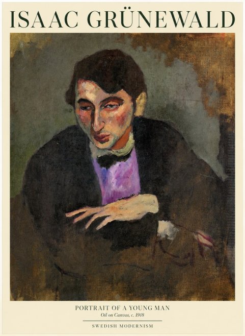 Isaac Grünewald Portrait of a Young Man No1 - Plakat