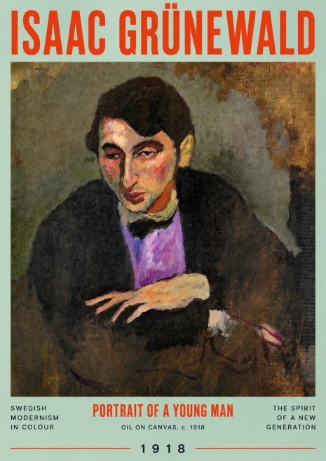 Isaac Grünewald Portrait of a Young Man No4 - Plakat