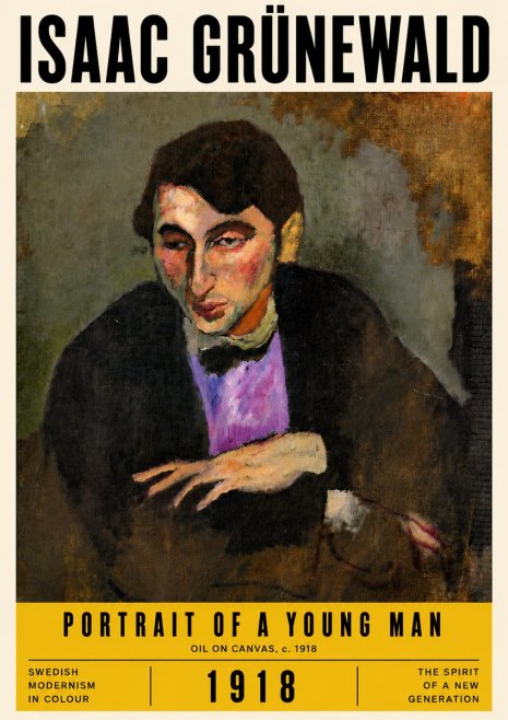 Isaac Grünewald Portrait of a Young Man No6 - Plakat