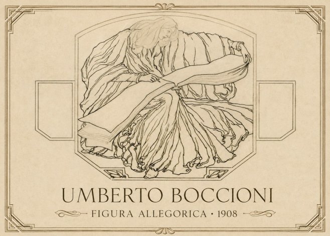 Umberto Boccioni Figura Allegorica No1 - Plakat