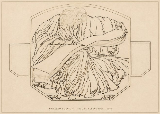 Umberto Boccioni Figura Allegorica No5 - Plakat