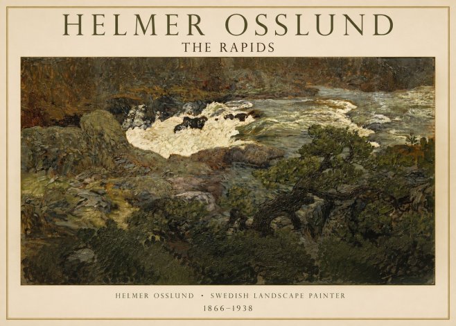 Helmer Osslund The Rapids No1 - Plakat